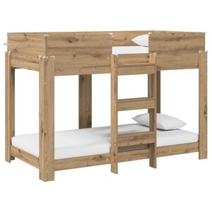 vidaXL Bunk Bed for Kids Artisan Oak 80 x 160 cm Engineered Wood