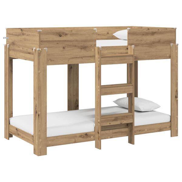 vidaXL Bunk Bed for Kids Artisan Oak 80 x 160 cm Engineered Wood