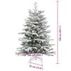 vidaXL Artificial Hinged Christmas Tree White 150 cm PE and PVC