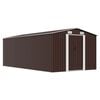 vidaXL Garden Shed 257x489x181 cm Metal Brown