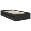 vidaXL Bed Frame with Headboard Black 100 x 200 cm Solid Pine Wood
