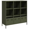 vidaXL Highboard&nbsp;Olive Green 101.5x39x103.5 cm Steel