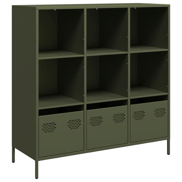 vidaXL Highboard&nbsp;Olive Green 101.5x39x103.5 cm Steel