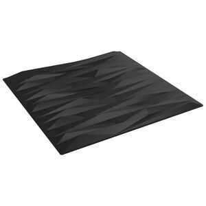 vidaXL Wall Panels 48 pcs Black Stone 50 x 50 cm XPS Foam