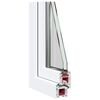 vidaXL Basement Window "RISOR" 50x50 cm Tilt&Turn DIN Right White