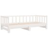 vidaXL Day Bed with Trundle without Mattress White 90x200 cm Solid Wood