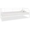 vidaXL DayBed Frame without Mattress White Metal 90x200 cm