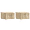 vidaXL Wall-Mounted Bedside Cabinet 2 pcs Sonoma Oak 34.5 x 33 x 20 cm