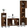 vidaXL 3 Piece Bathroom Furniture Set Smoked Oak Engineered Wood