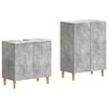 vidaXL 2 Piece Bathroom Cabinet Set DELFT Concrete Grey