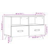 vidaXL TV Cabinet White 80x36x50 cm Engineered Wood