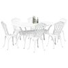 vidaXL Garden Dining Set 7 pcs White Aluminium