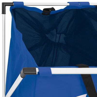 vidaXL 2-Section Laundry Sorter Blue
