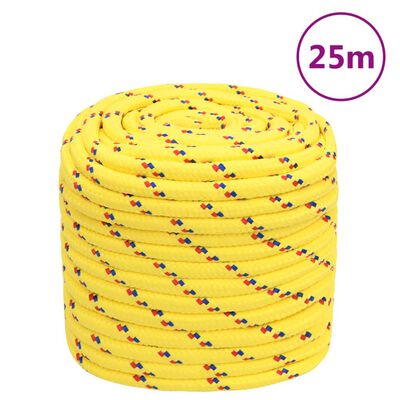 vidaXL Boat Rope Yellow 18 mm 25 m Polypropylene