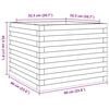 vidaXL Garden Planter 60x60x45.5 cm Impregnated Wood Pine