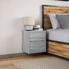 vidaXL Wall-mounted Bedside Cabinet with LED Lights Grey Sonoma