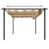vidaXL Garden Gazebo with Retractable Roof 4x3 m Taupe
