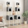 vidaXL Cat Tree with Sisal Scratching Posts Light Grey 199 cm