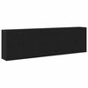vidaXL Sideboard Black Oak 240 x 33 x 70 cm Engineered Wood
