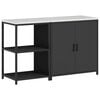 vidaXL Kitchen Storage Set HATTEM 2 pcs Black Cold-rolled Steel