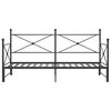 vidaXL Daybed with Trundle without Mattress Black 100x190 cm Steel