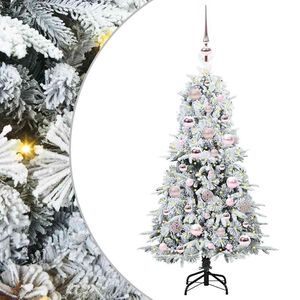 vidaXL Artificial Hinged Christmas Tree White 120 cm PE and PVC