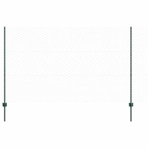 vidaXL Welded Wire Fence 10 x 1.4 m (W x H) PVC-Coated Steel Green