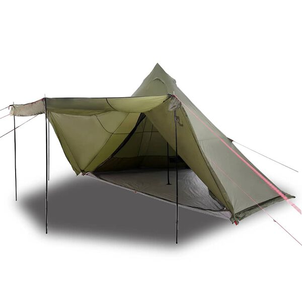 vidaXL Family Tent Tipi 8-Person Olive Green Waterproof