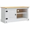 vidaXL TV Cabinet CORONA 100 x 40 x 52 cm White Solid Pine Wood