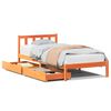 vidaXL Bed Frame without Mattress Wax Brown 100x200 cm Solid Wood Pine