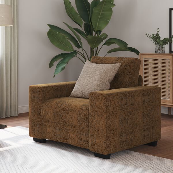 vidaXL Sofa Chair with Cushion Brown [Faux leather and Wood]