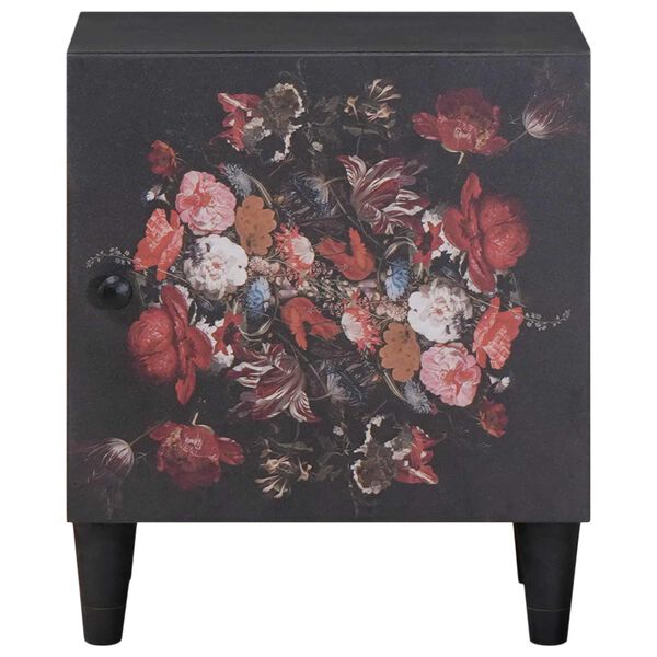 vidaXL Bedside Cabinet with Door Black 40 x 33 x 46 cm