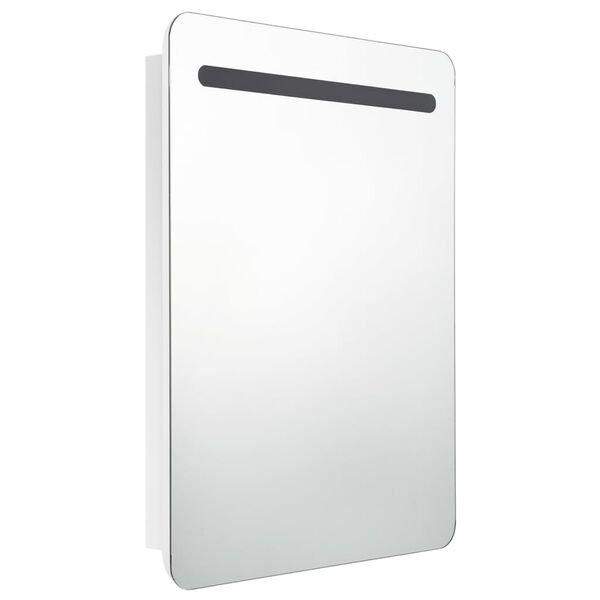 vidaXL LED Bathroom Mirror Cabinet Shining White 60x11x80 cm