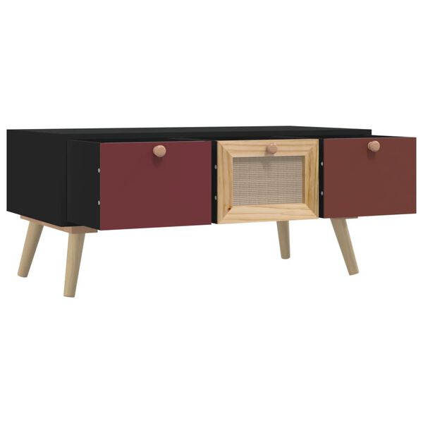 vidaXL Coffee Table with Drawers 80x40x35.5 cm Engineered Wood
