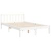vidaXL Bed Frame without Mattress White King Size Solid Wood Pine