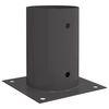 vidaXL Round Ground Anchor 12 pcs Anthracite 15 x 15 x 15 cm Metal