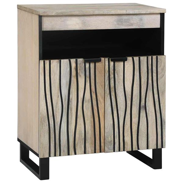 vidaXL Media Storage Cabinets & Racks White and Black 60 x 33 x 75 cm