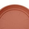 vidaXL Round Flower Tray 24 pcs Brick Red &Oslash; 14 x 2 cm Plastic