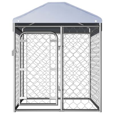 vidaXL Outdoor Dog Kennel with Roof 100x100x125 cm