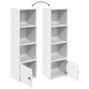 vidaXL Bookcase White 31x24x102 cm Engineered Wood