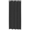 vidaXL Voile Curtains with Grommets 2 pcs Black 140x245 cm