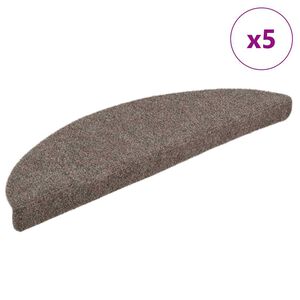vidaXL Stair Mat | Set of 5 | Cream | Needle-punched fabric (100% PP)