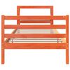 vidaXL Bed Frame without Mattress Wax Brown 75x190 cm Small Single Solid Wood Pine