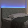 vidaXL LED Headboard with LED Strip Lights Light Grey 90 cm Polyester
