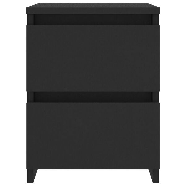 vidaXL Bedside Cabinet Black 30x30x40 cm Engineered Wood