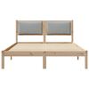 vidaXL Bed Frame Light Grey 140 x 200 cm Solid Pine Wood