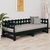 vidaXL Pull-out Day Bed without Mattress Black 2x(80x200) cm