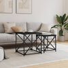 vidaXL Nesting Coffee Tables 2 pcs Black Engineered Wood