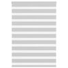 vidaXL Zebra Blind Light Grey 110x150 cm Fabric Width 105.9 cm Polyester