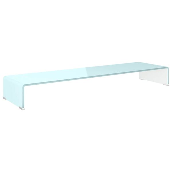 vidaXL TV Stand/Monitor Riser Glass Green 110x30x13 cm